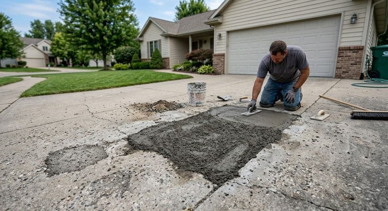 Cement Driveway Repair in Des Moines, IA