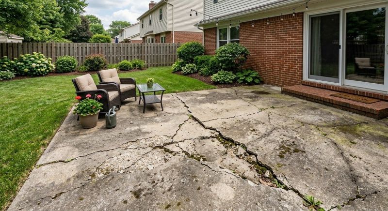 Cement Patio Repair in West Des Moines, IA