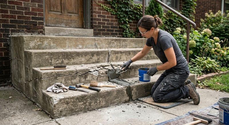Concrete Stairs Repair in West Des Moines, IA