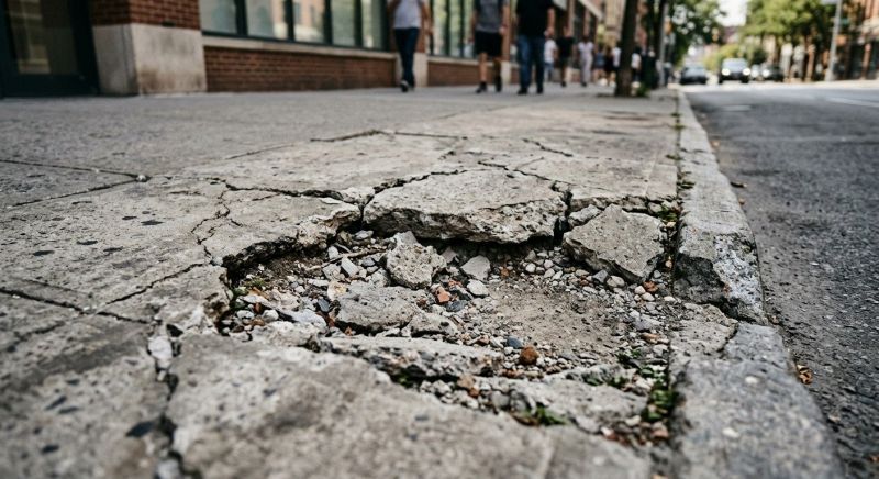 Cracked Sidewalk Repair in West Des Moines, IA