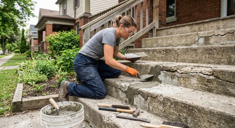 Cracked Stairs Repair in West Des Moines, IA